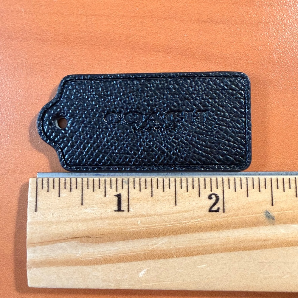 Coach Black Leather Hangtag - Picture 3 of 4